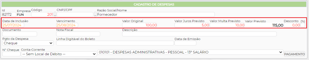 Figura 4 - Informações básicas