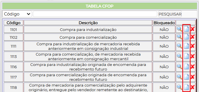 Figura 3 – Alterar CFOP