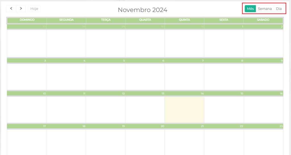 Figura 5 – Agenda visualização mês