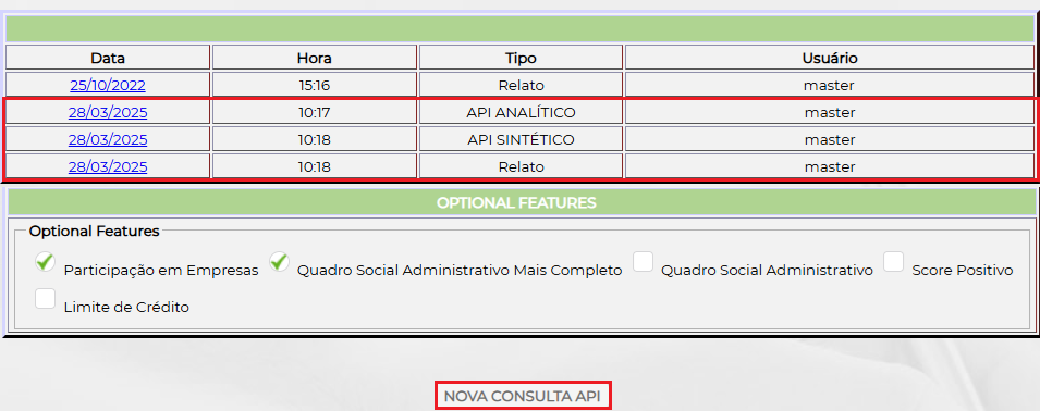 Figura 6 – Realizar consulta