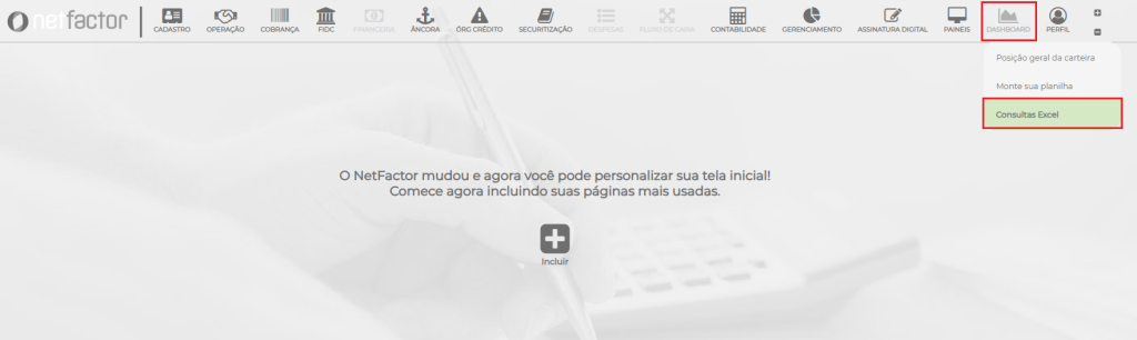 Figura 4 – Caminho para download das consultas cadastradas
