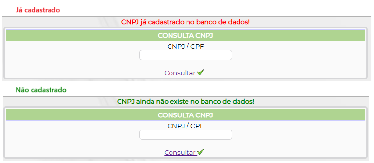 Figura 4 – Retorno das consultas