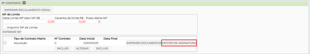 Figura 1 – Caminho Motor de Assinatura