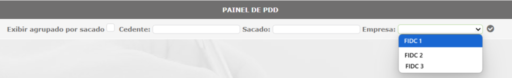 Figura 5 – Pesquisa Painel de PDD