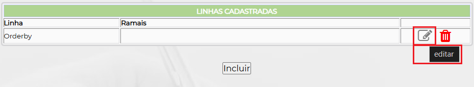 Figura 4 – Editar linha