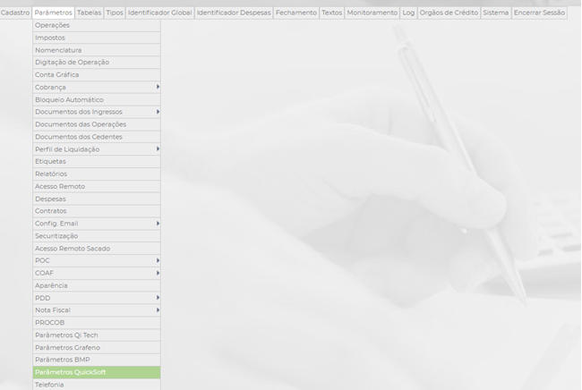 Figura 1 – Acesso a configuração 