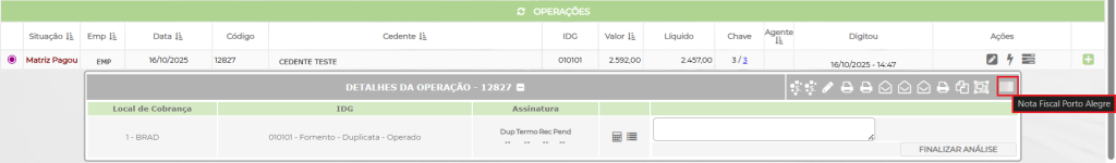 Figura 4 – Envio de DPS da operação