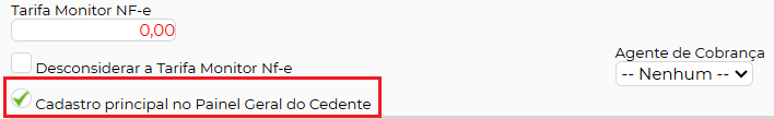 Figura 5 – Cadastro principal de cedente