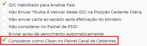 Figura 6 – Configuração coluna “Clean”
